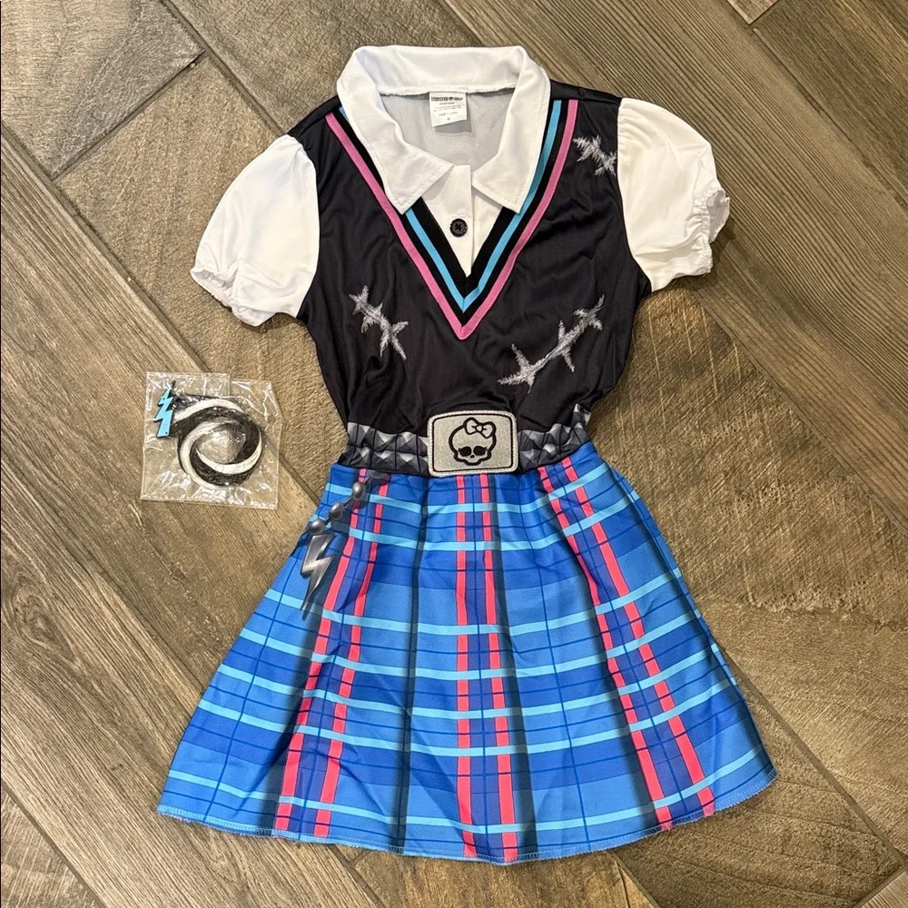 Spirit Halloween Kids Monster High Frankie Stein Costume Child Medium 8-10 - Picture 3 of 14